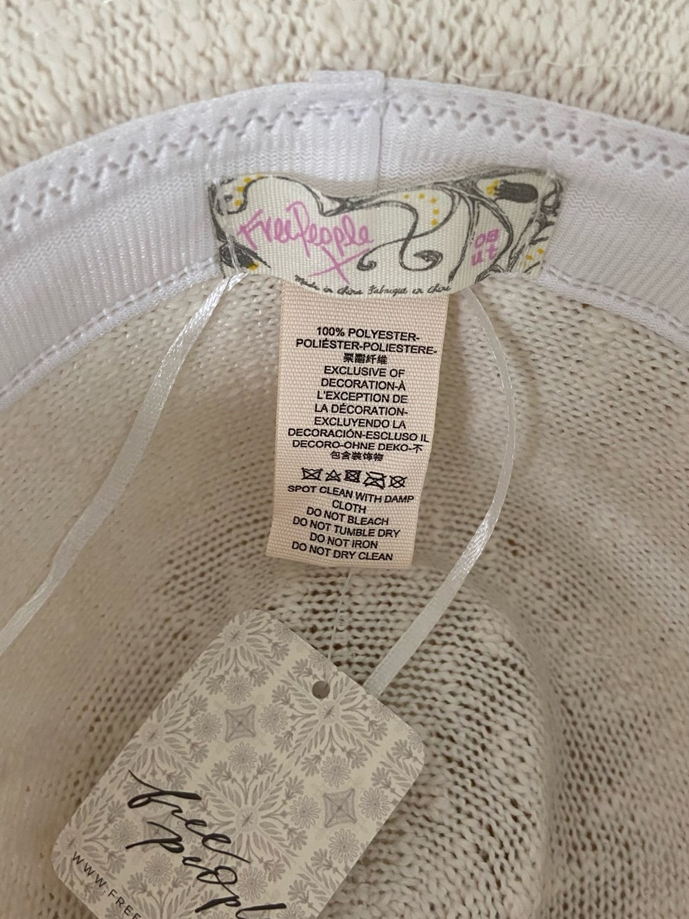 Free People Cream Straw Fedora with Tan Band - Picture 7 of 8